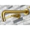 Kingston Brass KS8027KL Two-Handle Wall Mount Tub Faucet, Brushed Brass KS8027KL - alternate 3